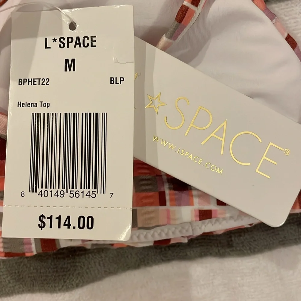 l* space Helena Top Bikini Swim in Block‎ Party
